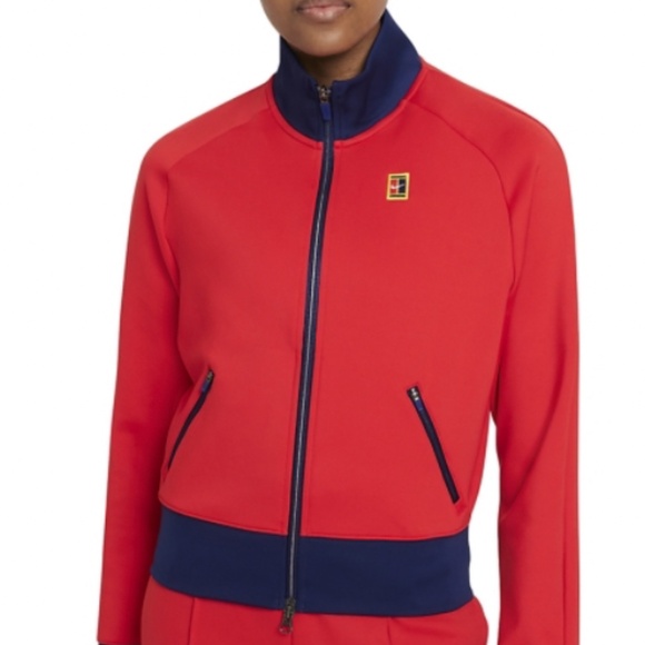 Nike Court Dri-Fit Heritage Training Jacket Women - Red/Navy - Medium - Picture 5 of 5